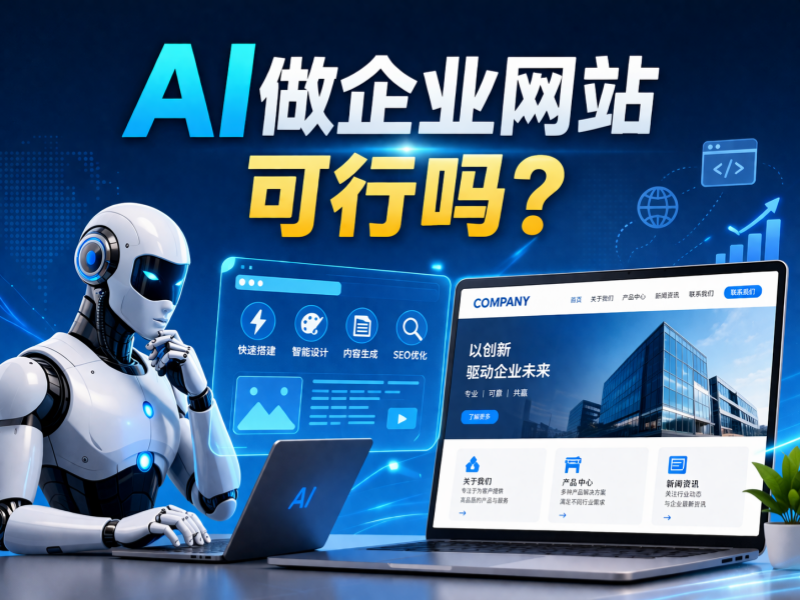 用AI做企业网站可行吗？